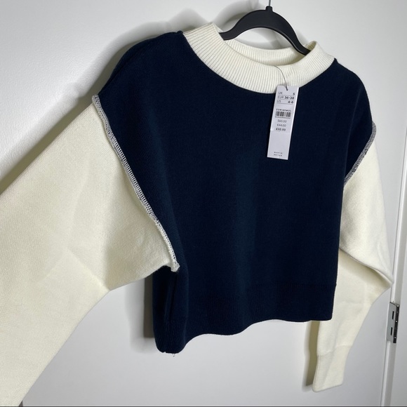 NWT colour block semi cropped sweater - Picture 2 of 10